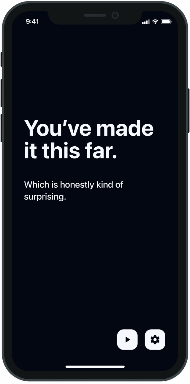 iPhone displaying a scrollable feed of relatable content